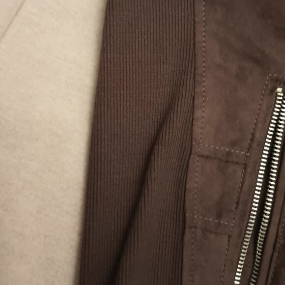 New Directions Size XL Brown Faux Suede Jacket (EUC) - Picture 5 of 13